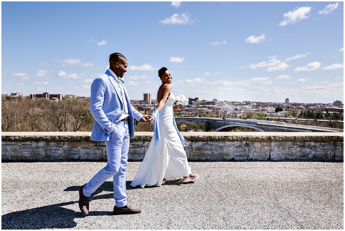 afryea + shaquille | a spring elopement in downtown baltimore and druid hill park