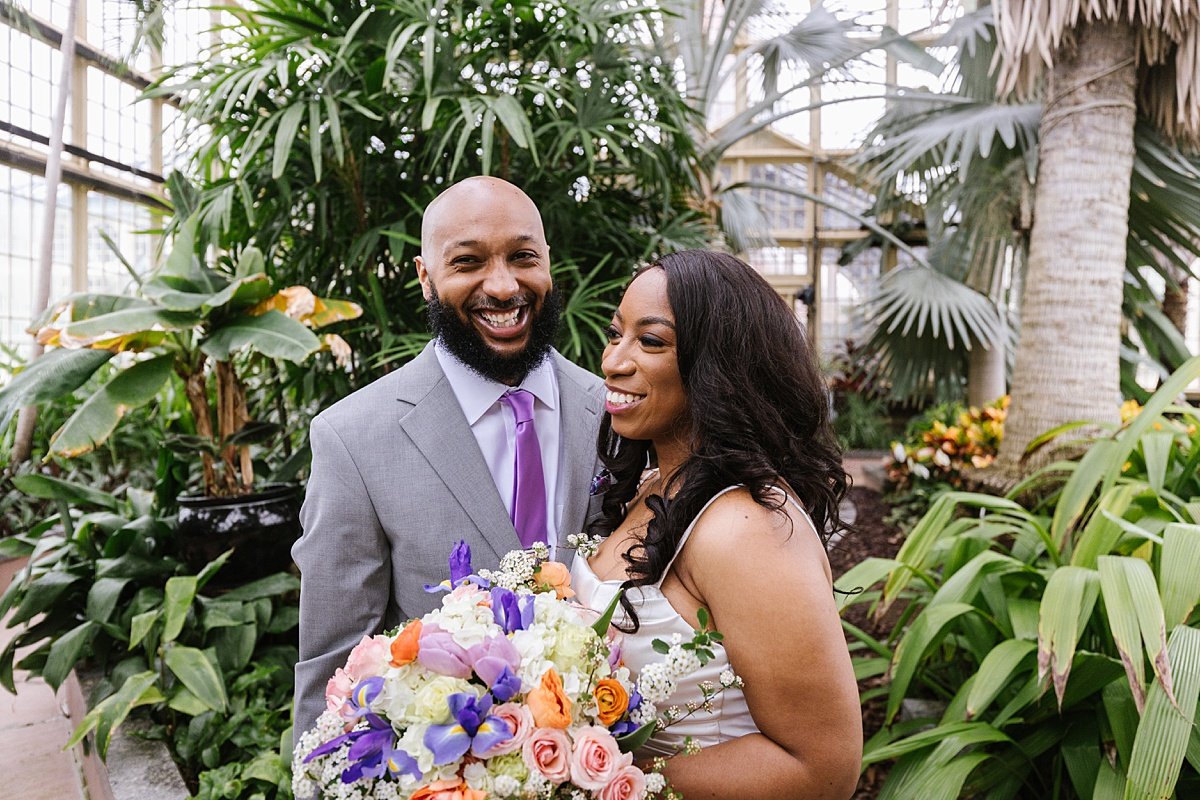 brianna + bryant | an elopement at rawlings conservatory 